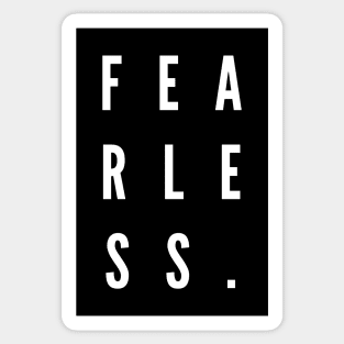 fearless black Sticker